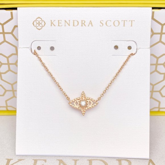 New Kendra Scott Caleb Necklace In Rose Gold